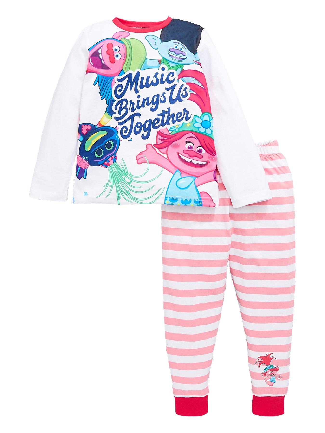 4 Childrens Apparel DreamWorks Little Girls Trolls Two-Piece Legging Set Gray//Multi